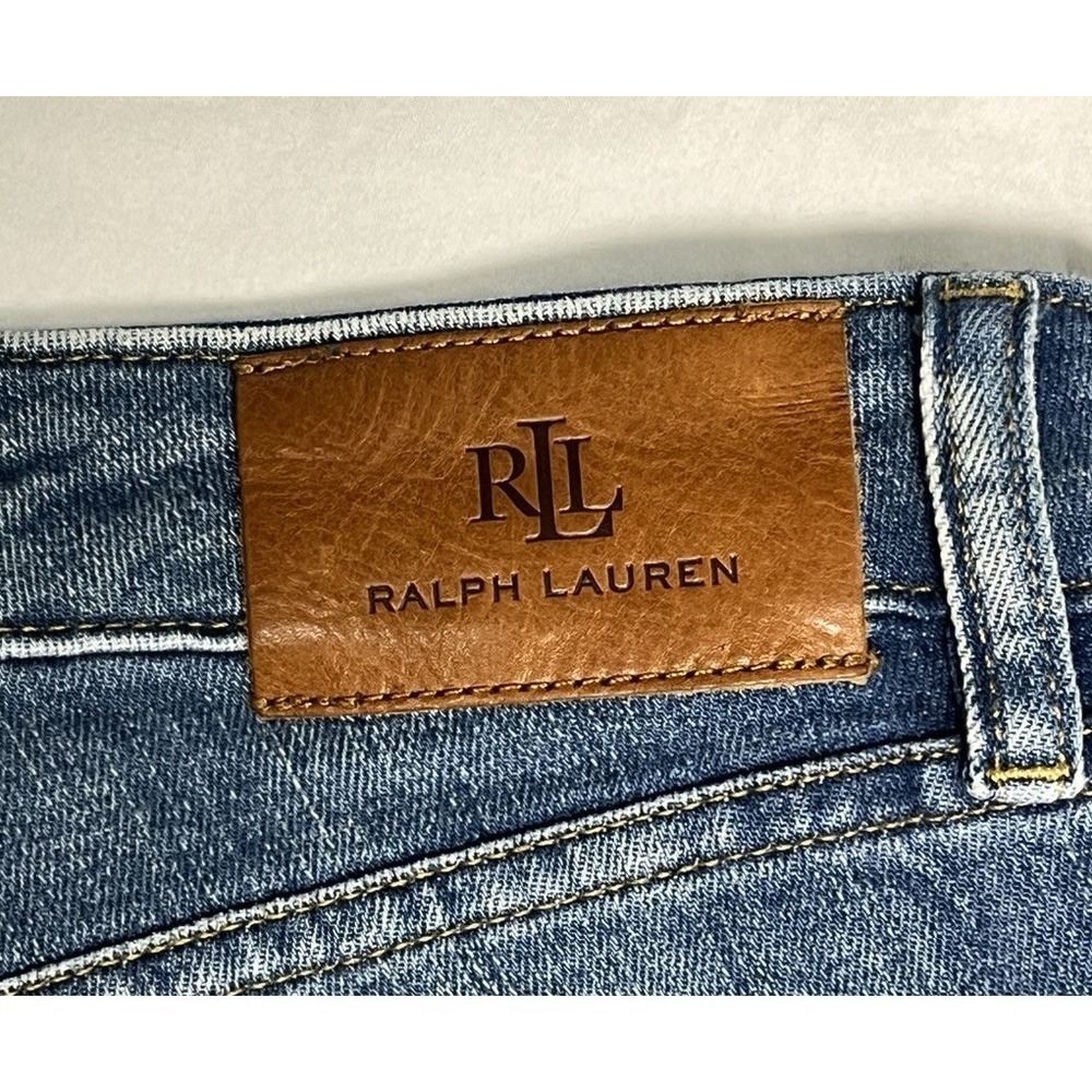 Ralph Lauren Super Skinny Blue Jeans Women 0 (Fits 6/8) Stretch Low Rise 28x29 - Picture 7 of 11